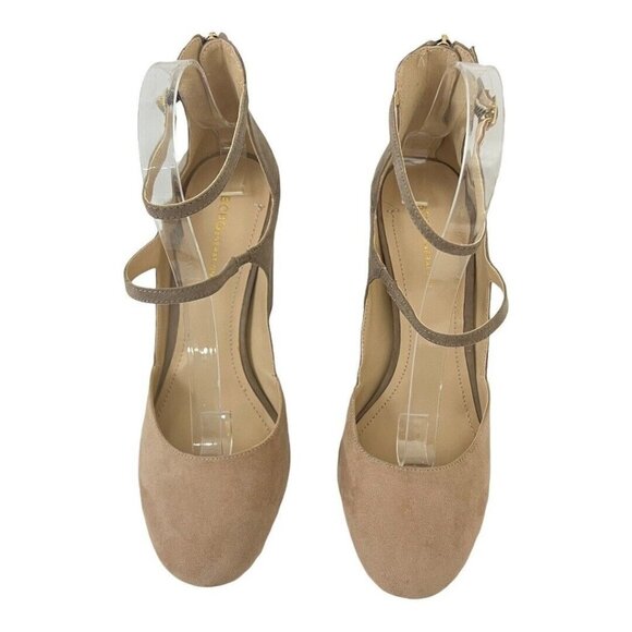 BCBGeneration Womens Size 10 Gray Pink Leissa Faux Suede Heels - Picture 3 of 7